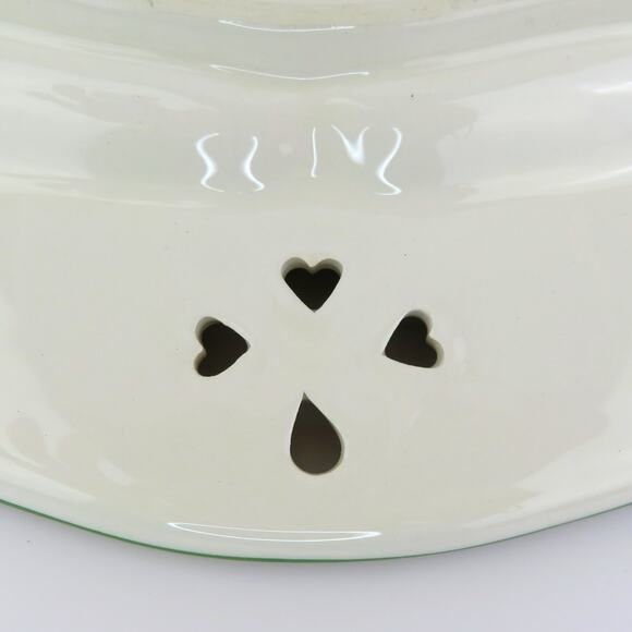 Casafina Portugal Hand Painted Floral Pierced Lace Edge 12.25" Ceramic Platter - Picture 8 of 16